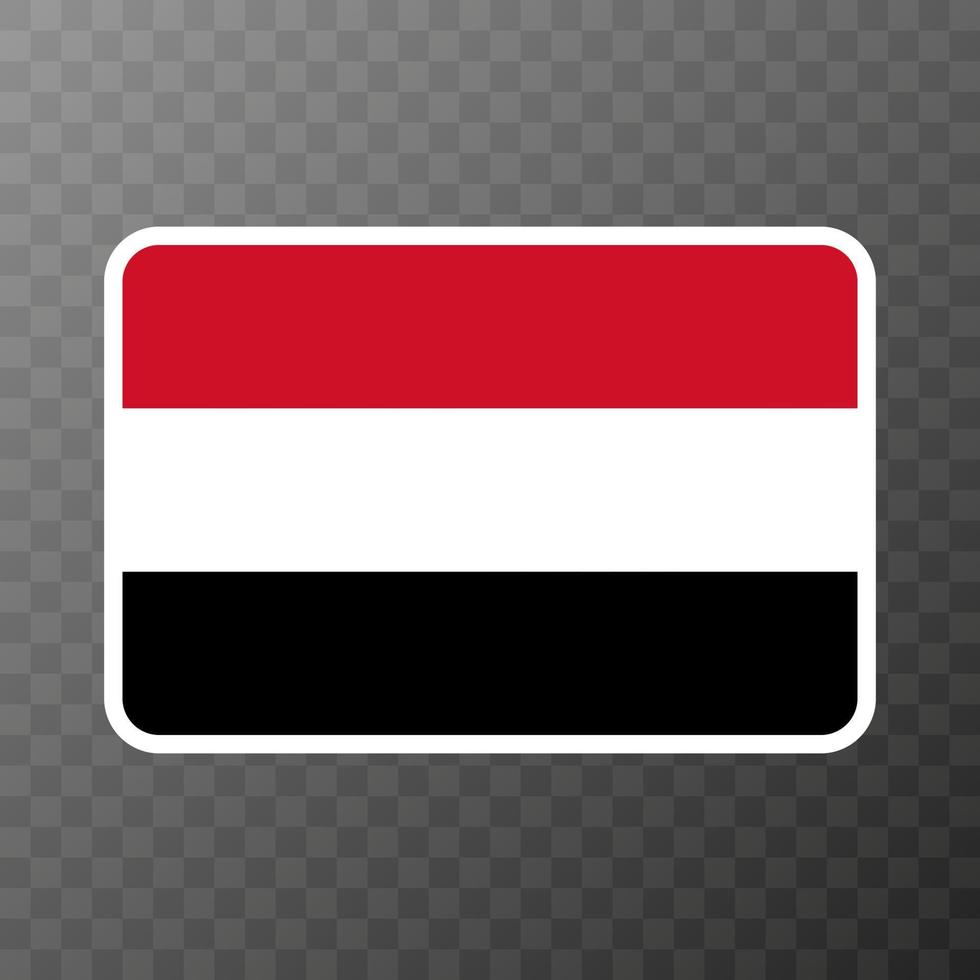 Yemen flag, official colors and proportion. Vector illustration.