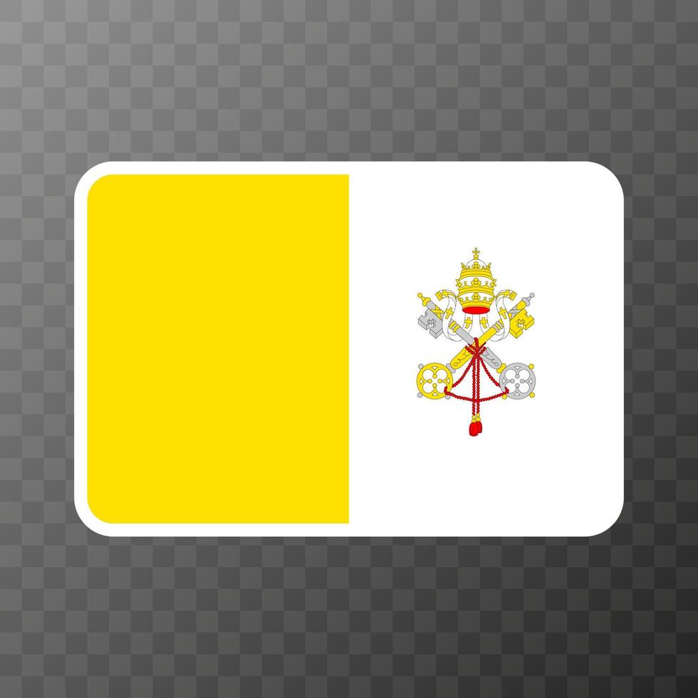 Vatican City flag, official colors and proportion. Vector illustration.