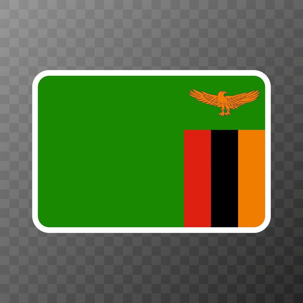 bandera de zambia, colores oficiales y proporción. ilustración vectorial vector