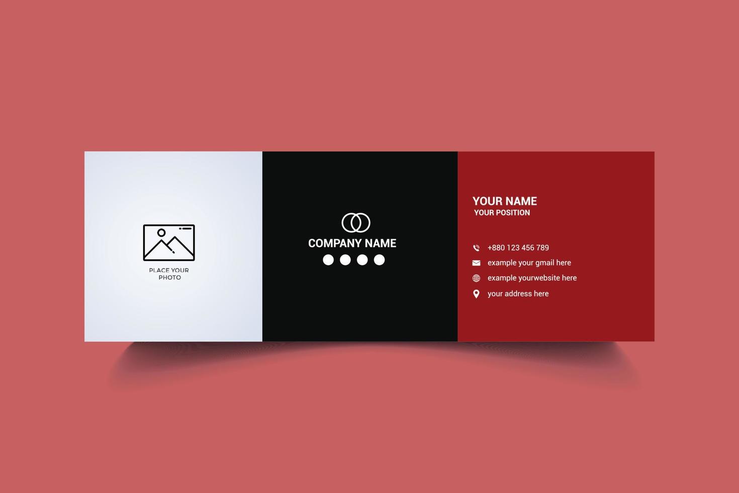 Email Signatute Design Template vector