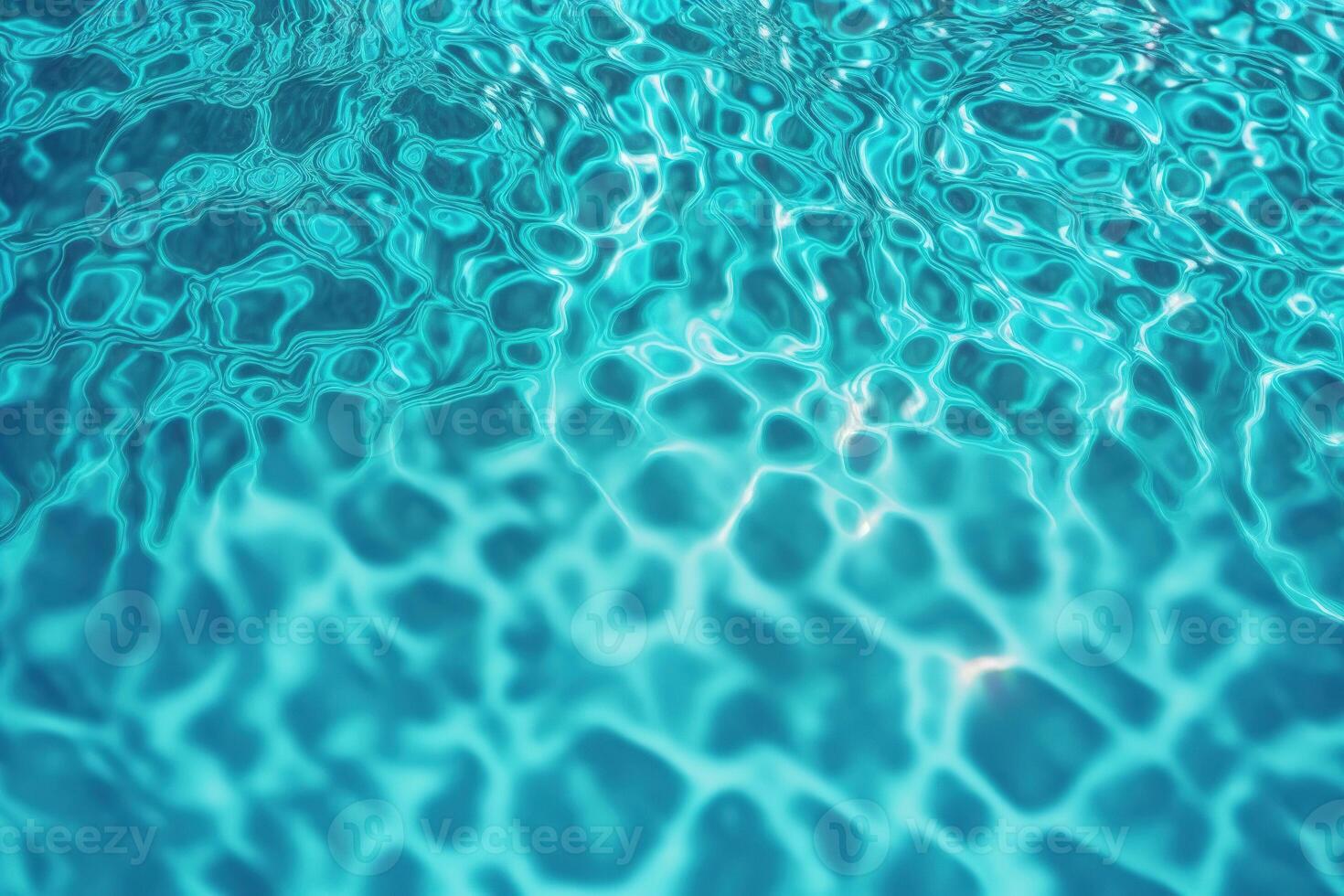 Pool water surface background with sunlight reflection. photo