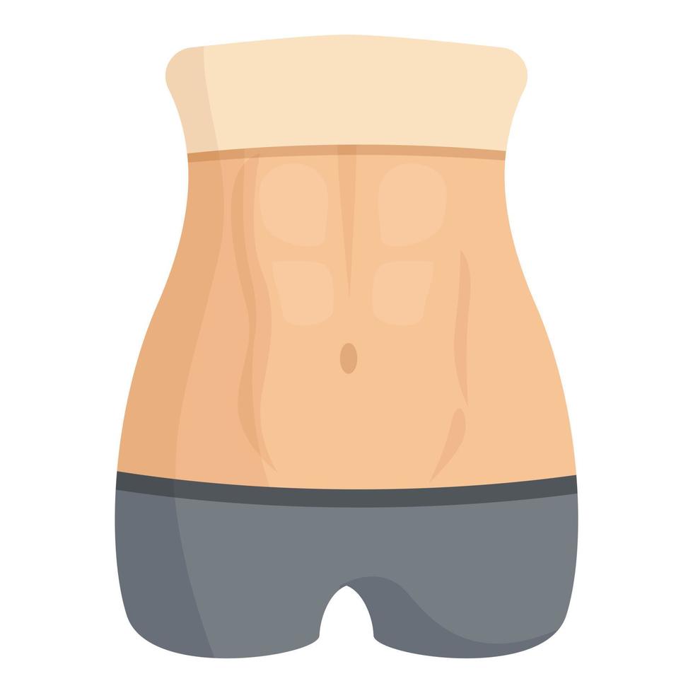 Care abdomen icon cartoon vector. Diet body vector