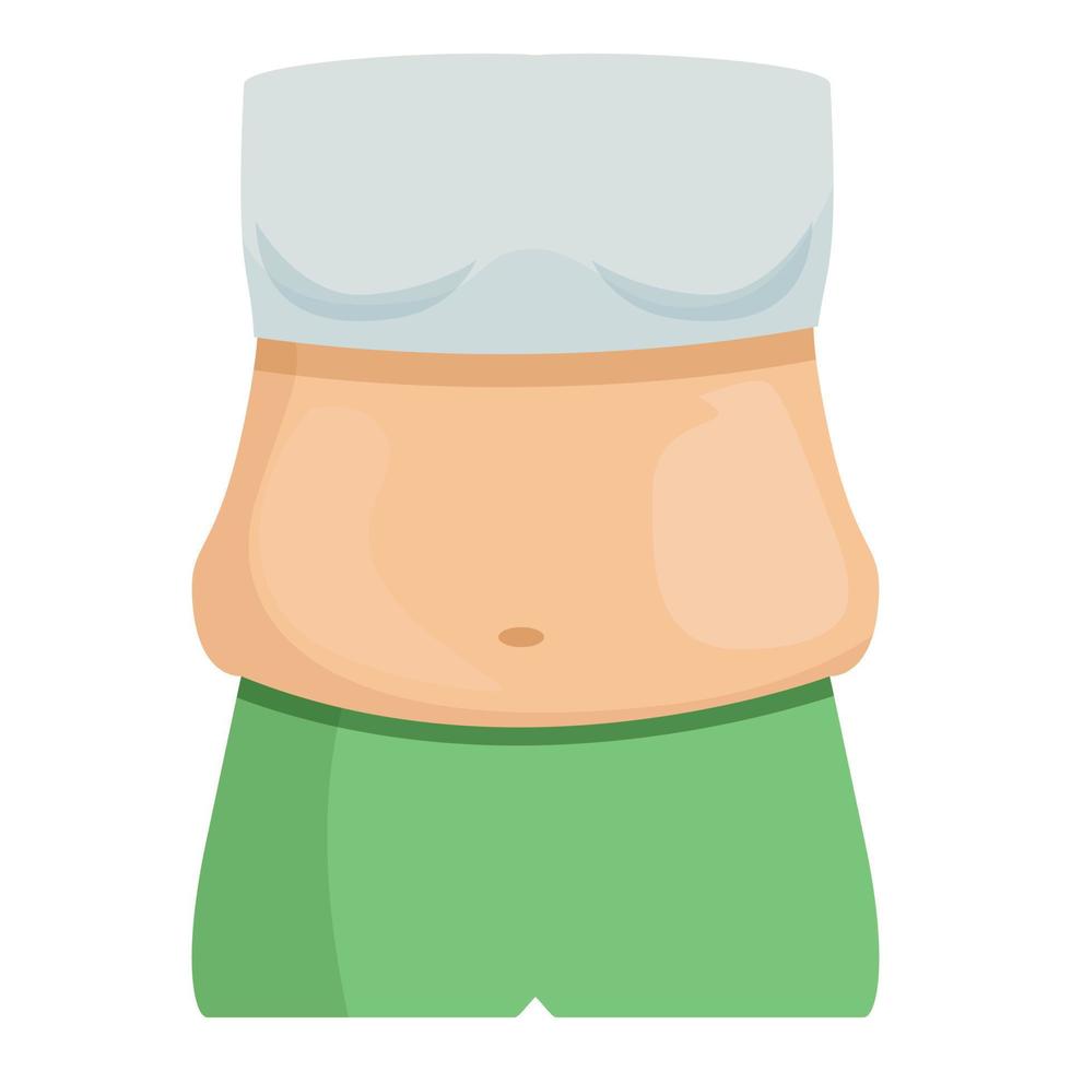 Fat belly icon cartoon vector. Body abdomen vector