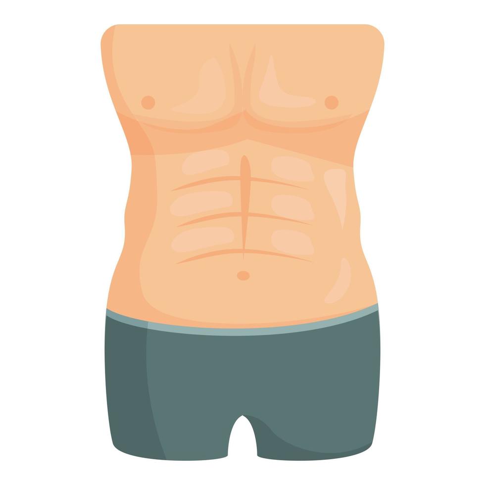 Strong abdomen icon cartoon vector. Care slim vector