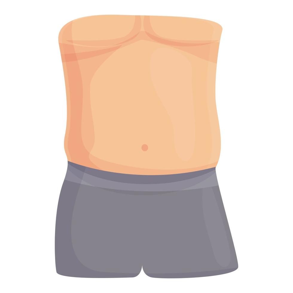 ajuste barriga icono dibujos animados vector. grasa figura vector