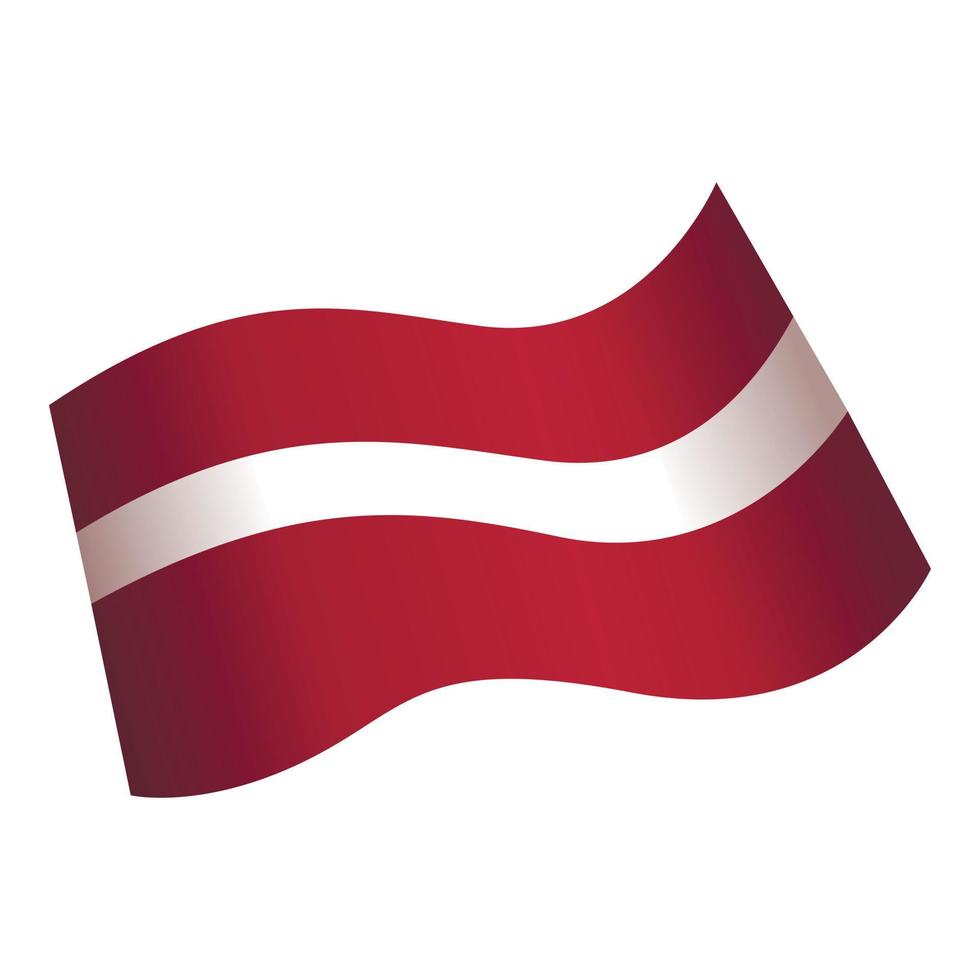 Flag map icon cartoon vector. Latvia country vector