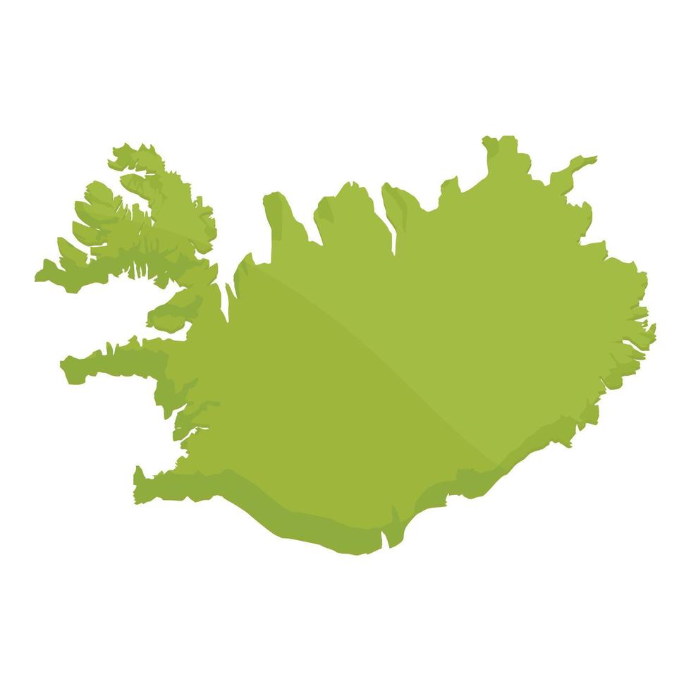 Iceland landmark icon cartoon vector. Map travel vector