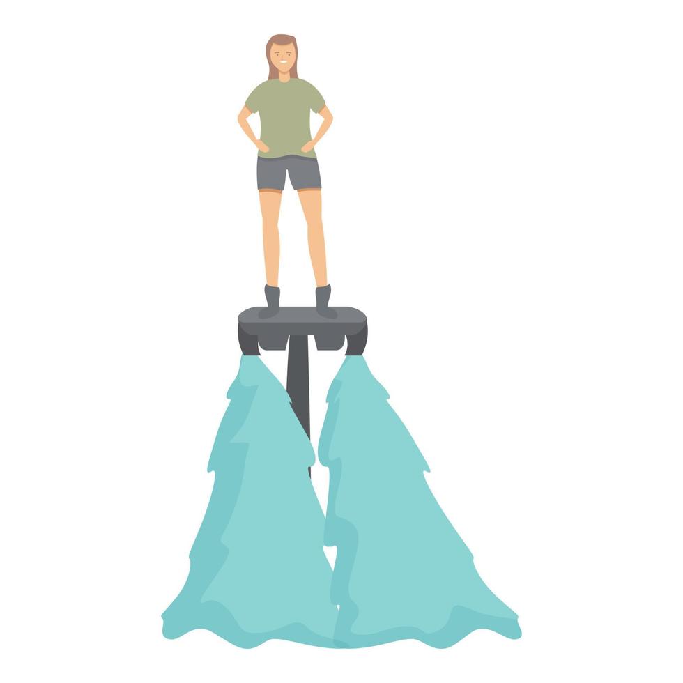 Summer flyboard icon cartoon vector. Sea sport vector