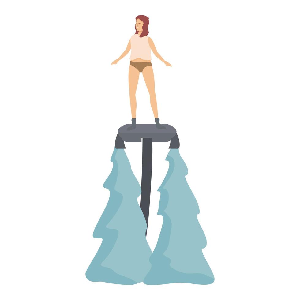 Flyboard icon cartoon vector. Sea water vector