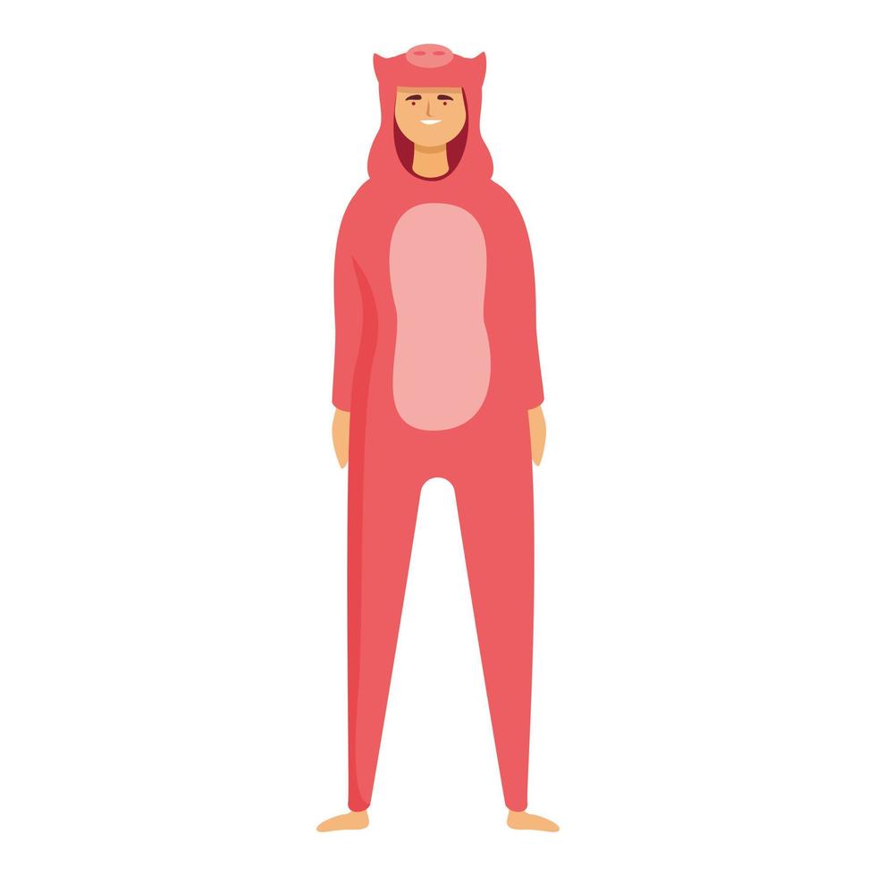 kigurumi cerdo icono dibujos animados vector. fiesta animal vector