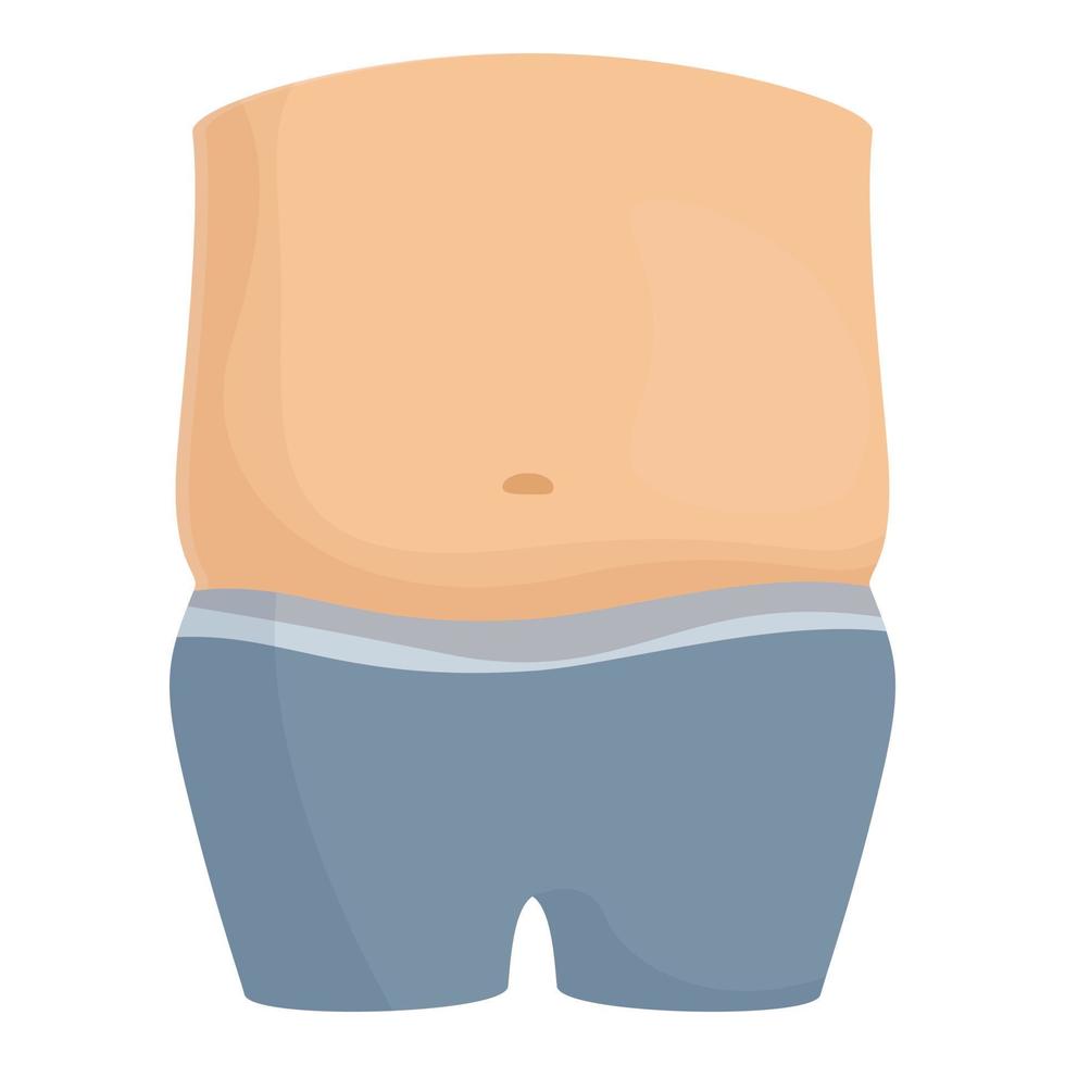 Belly skin icon cartoon vector. Fat body vector