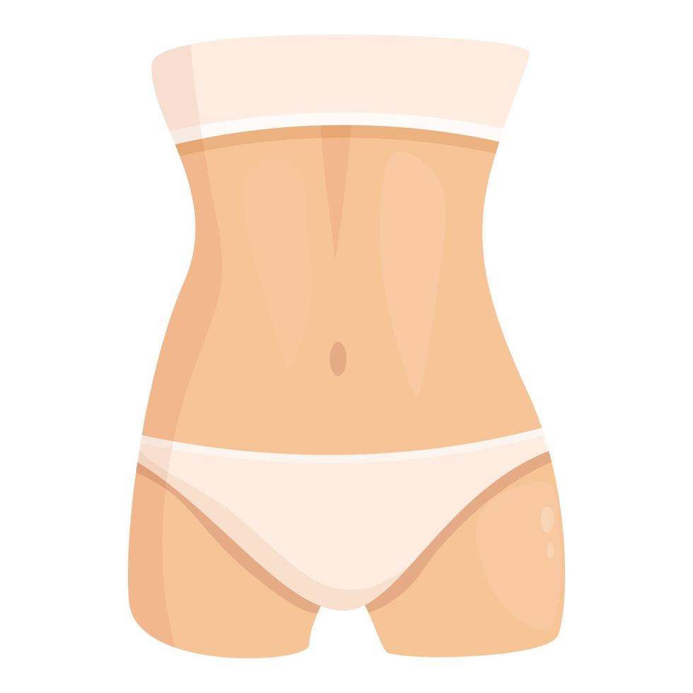 ajuste cuerpo icono dibujos animados vector. mujer abdomen vector