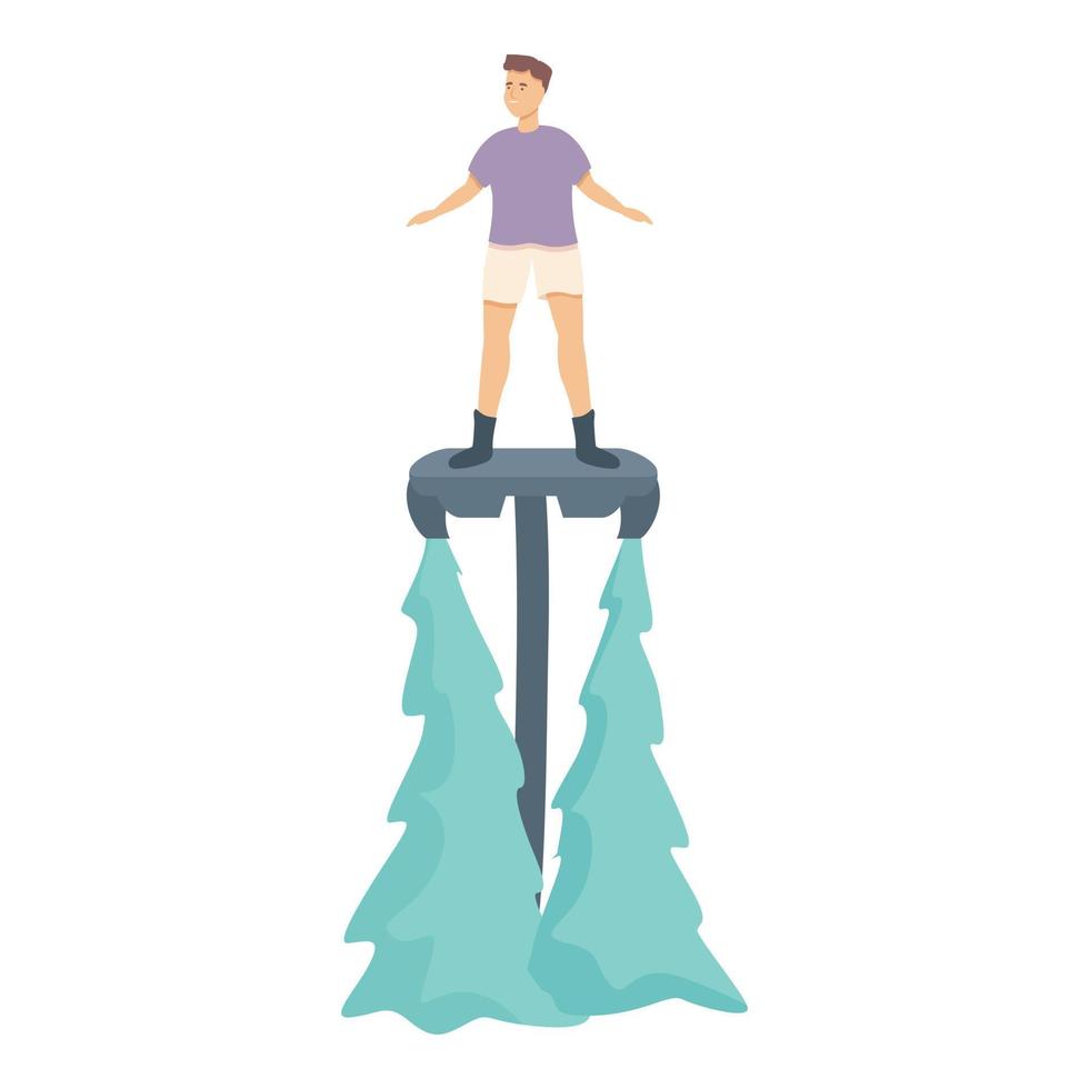 Sport flyboard icon cartoon vector. Summer vacation vector