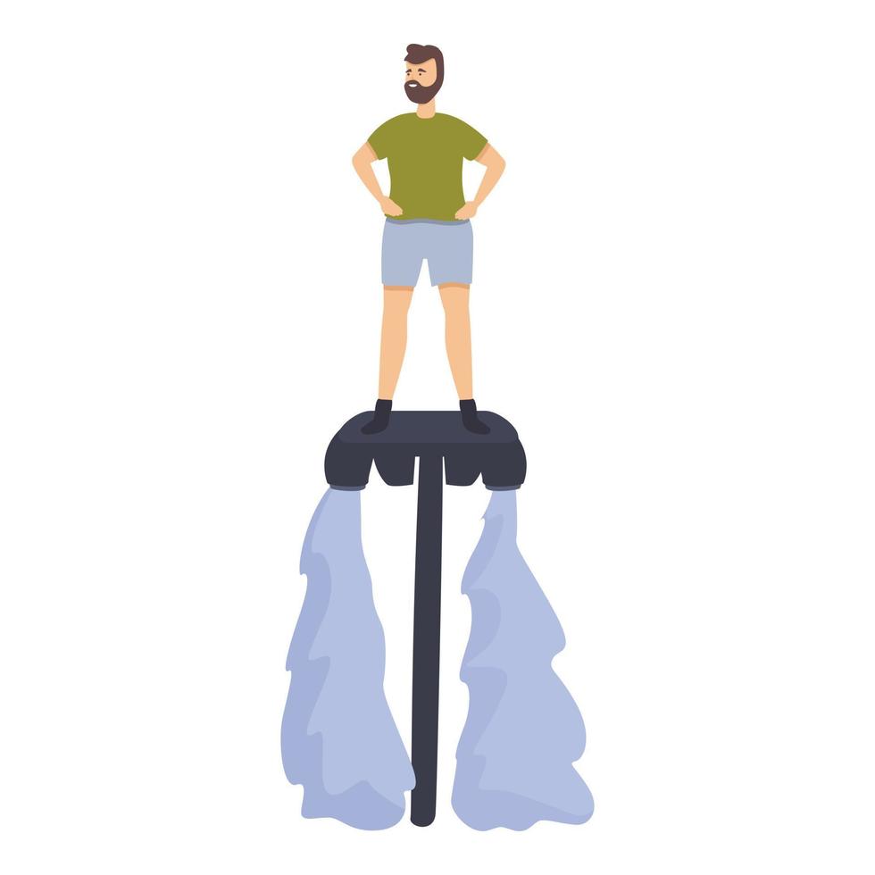 Travel flyboard icon cartoon vector. Summer sport vector