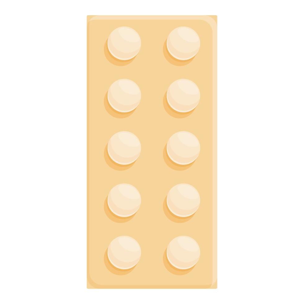 Blister icon cartoon vector. Birth control vector