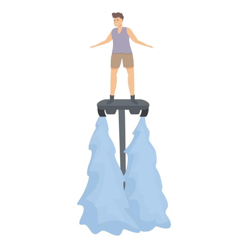 Man flyboard icon cartoon vector. Summer sport vector