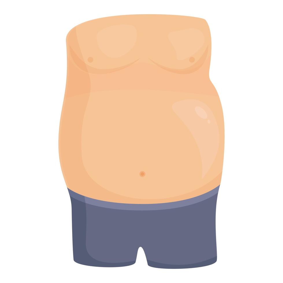 Belly shape icon cartoon vector. Fat abdomen vector