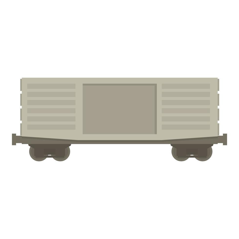 Track wagon icon cartoon vector. Train cargo vector
