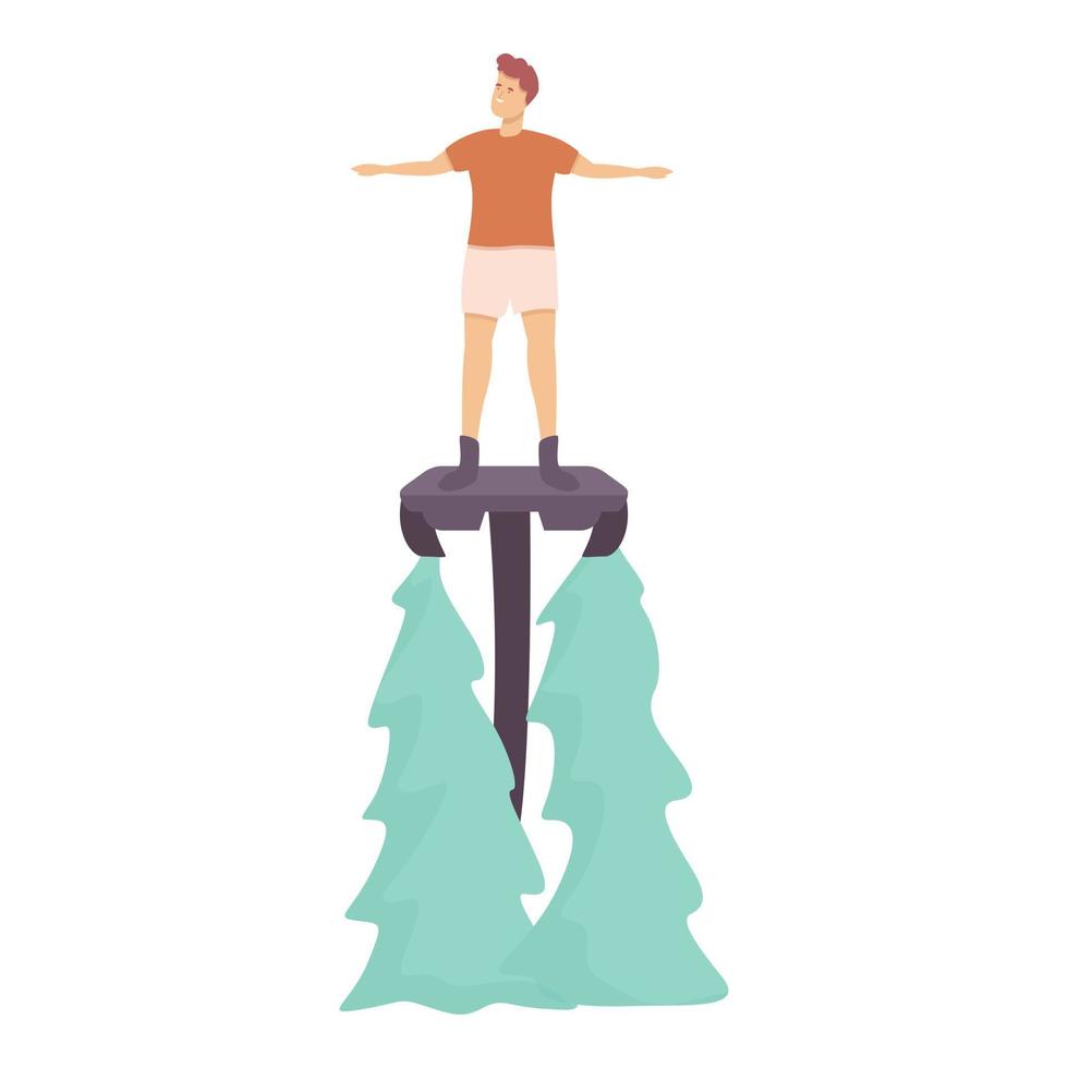 Sea flyboard icon cartoon vector. Summer vacation vector