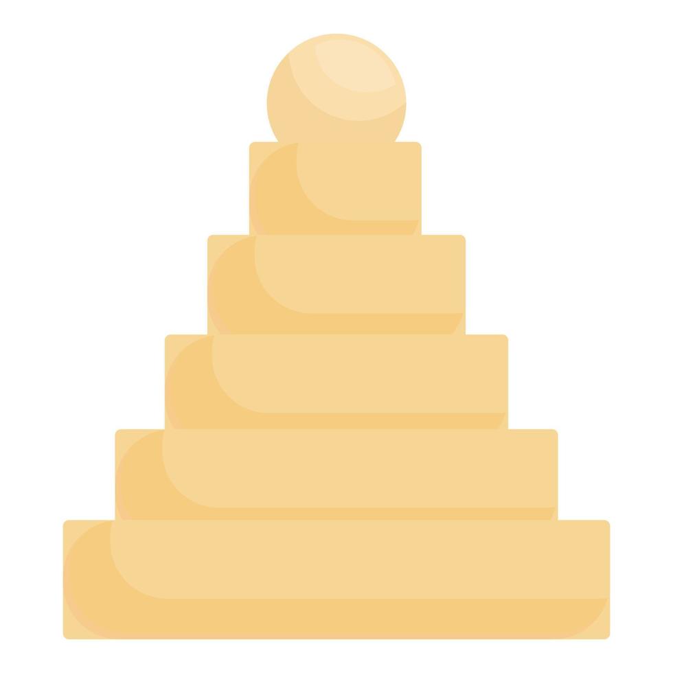 Wood pyramide icon cartoon vector. Gender party vector