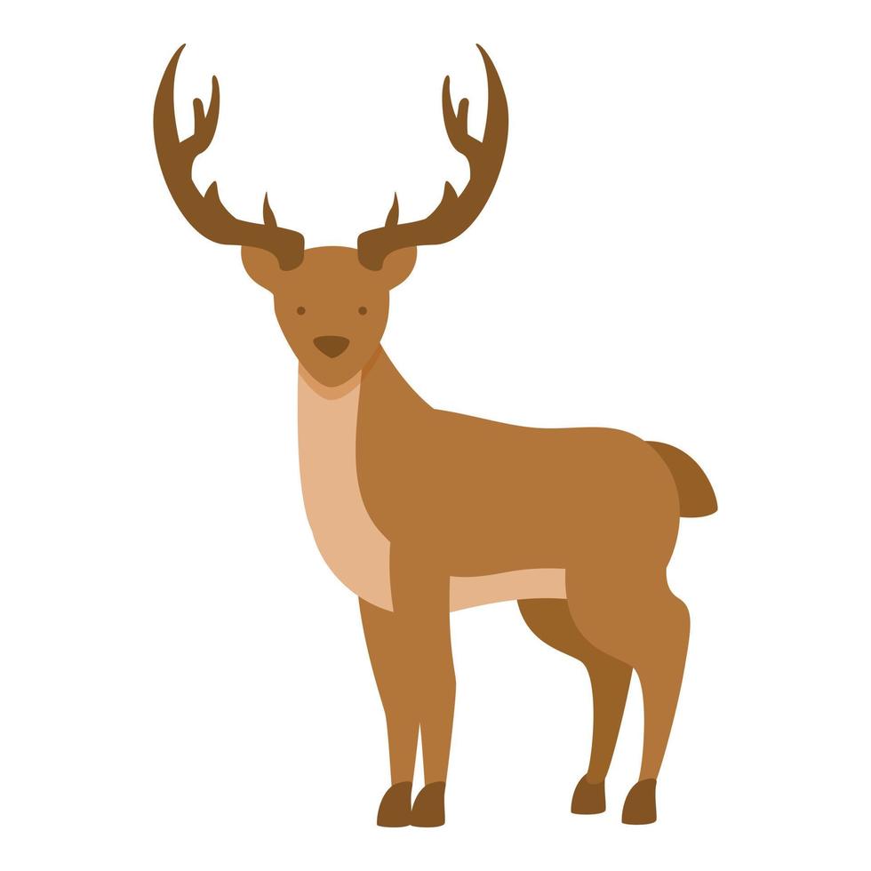 Iceland deer icon cartoon vector. Travel nordic vector