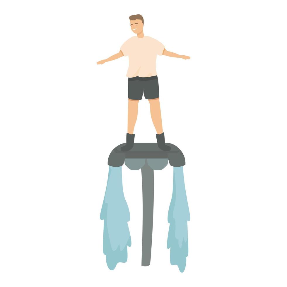 Water flyboard icon cartoon vector. Summer sport vector