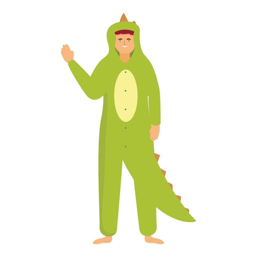 Kigurumi crocodile icon cartoon vector. Party animal vector