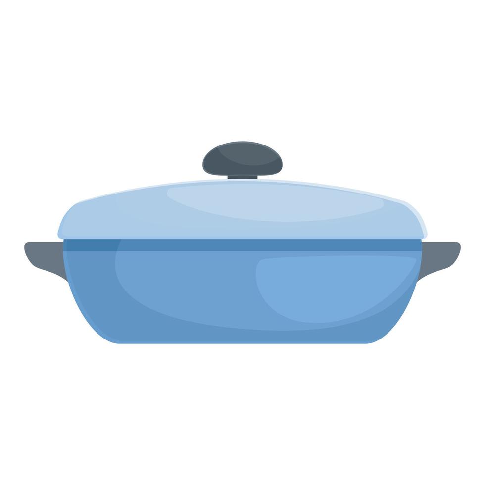 Kitchen pot icon cartoon vector. Cook dish vector