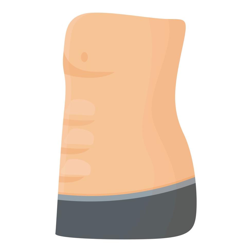 Care abdomen icon cartoon vector. Belly fat vector