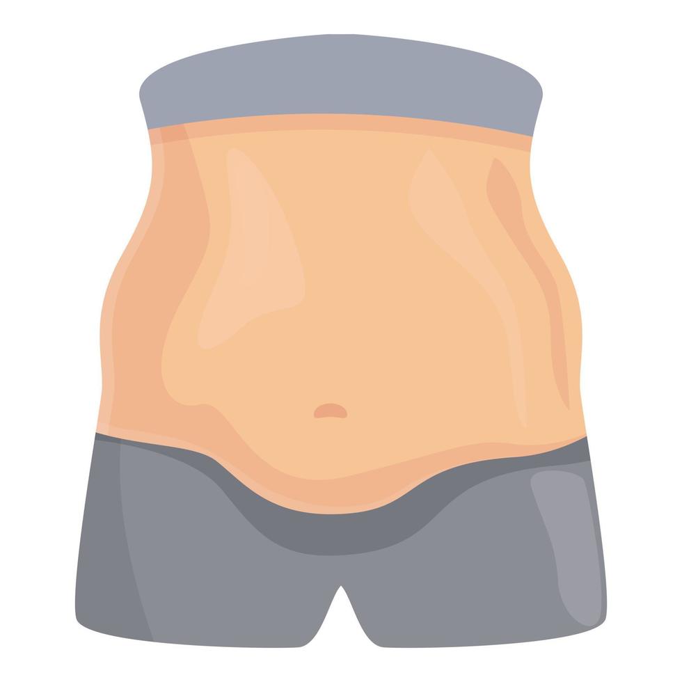 Obesity belly icon cartoon vector. Fat body vector