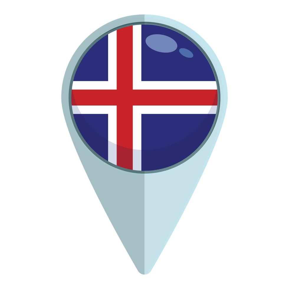Islandia ubicación icono dibujos animados vector. viaje ciudad vector