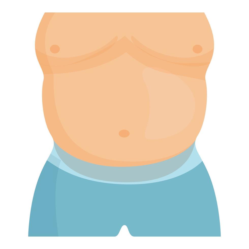 Fat body icon cartoon vector. Man shape vector