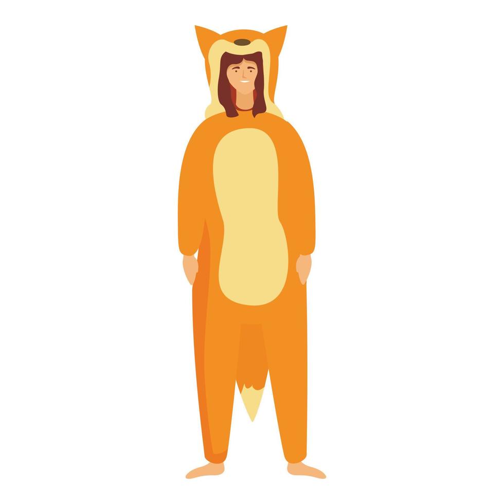 Kigurumi fox icon cartoon vector. Party animal vector