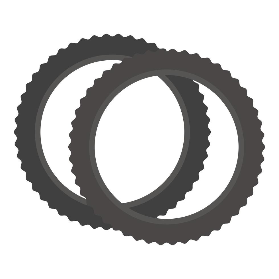 Bike tires icon cartoon vector. Sport equipment vector