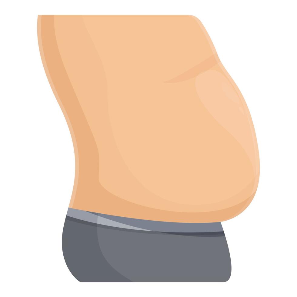 Big belly icon cartoon vector. Fat abdomen vector
