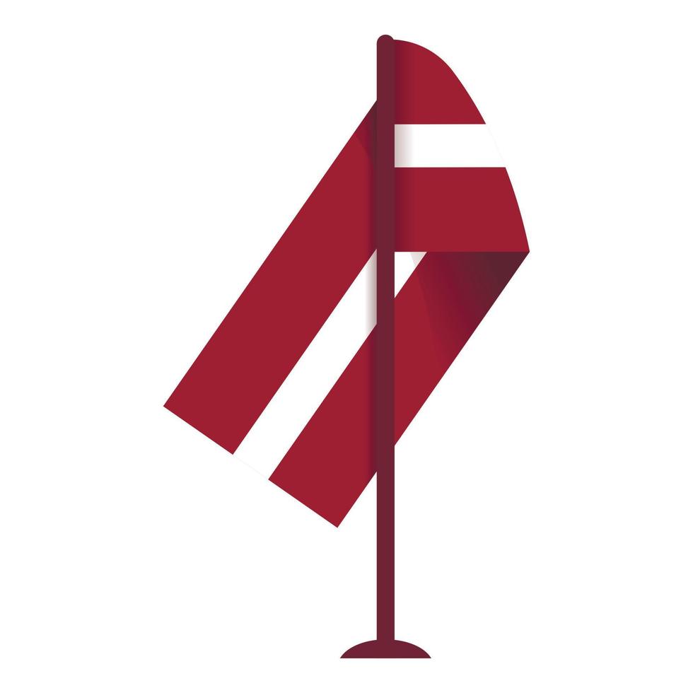 Letonia escritorio bandera icono dibujos animados vector. nacional país vector