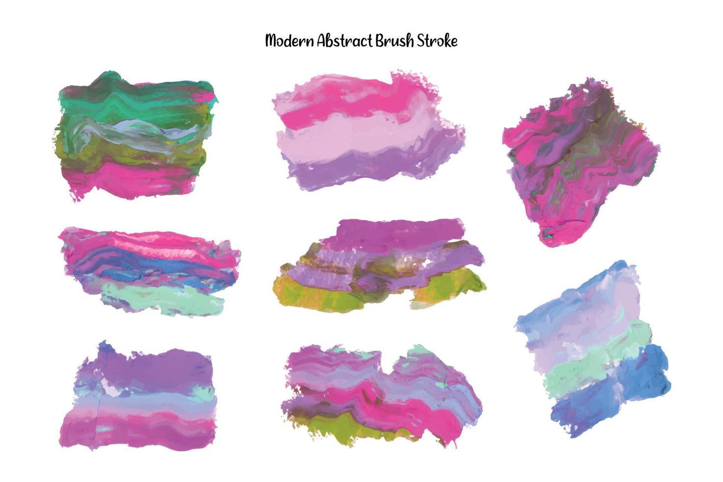 Abstract Painting Brush Stroke Gouache Watercolor vector