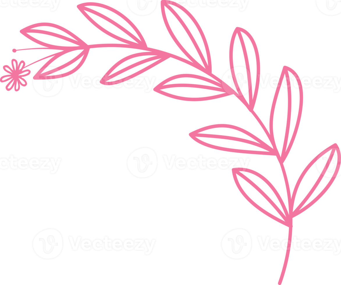 blomma blad krans vektor dekoration element logotyp ikon isolerat png