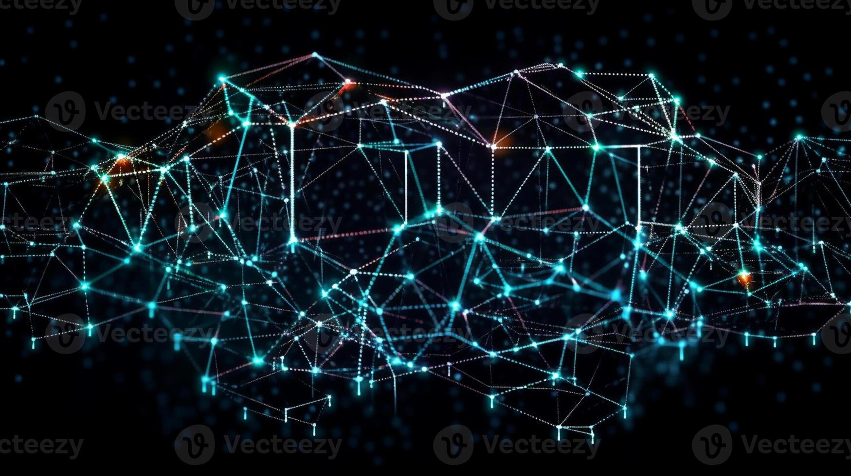 technology block chain concept background photo