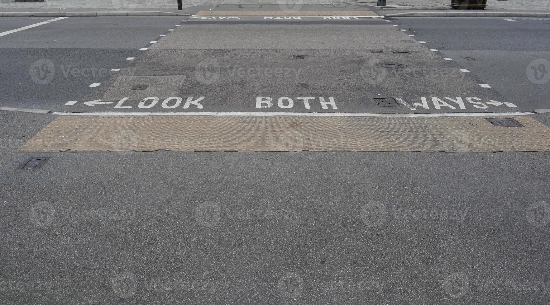 Look both ways sign in London photo