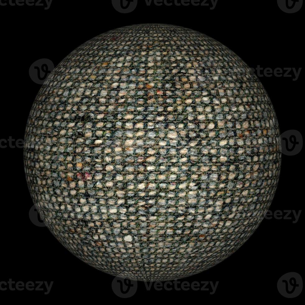 brown wool fabric sphere black background photo