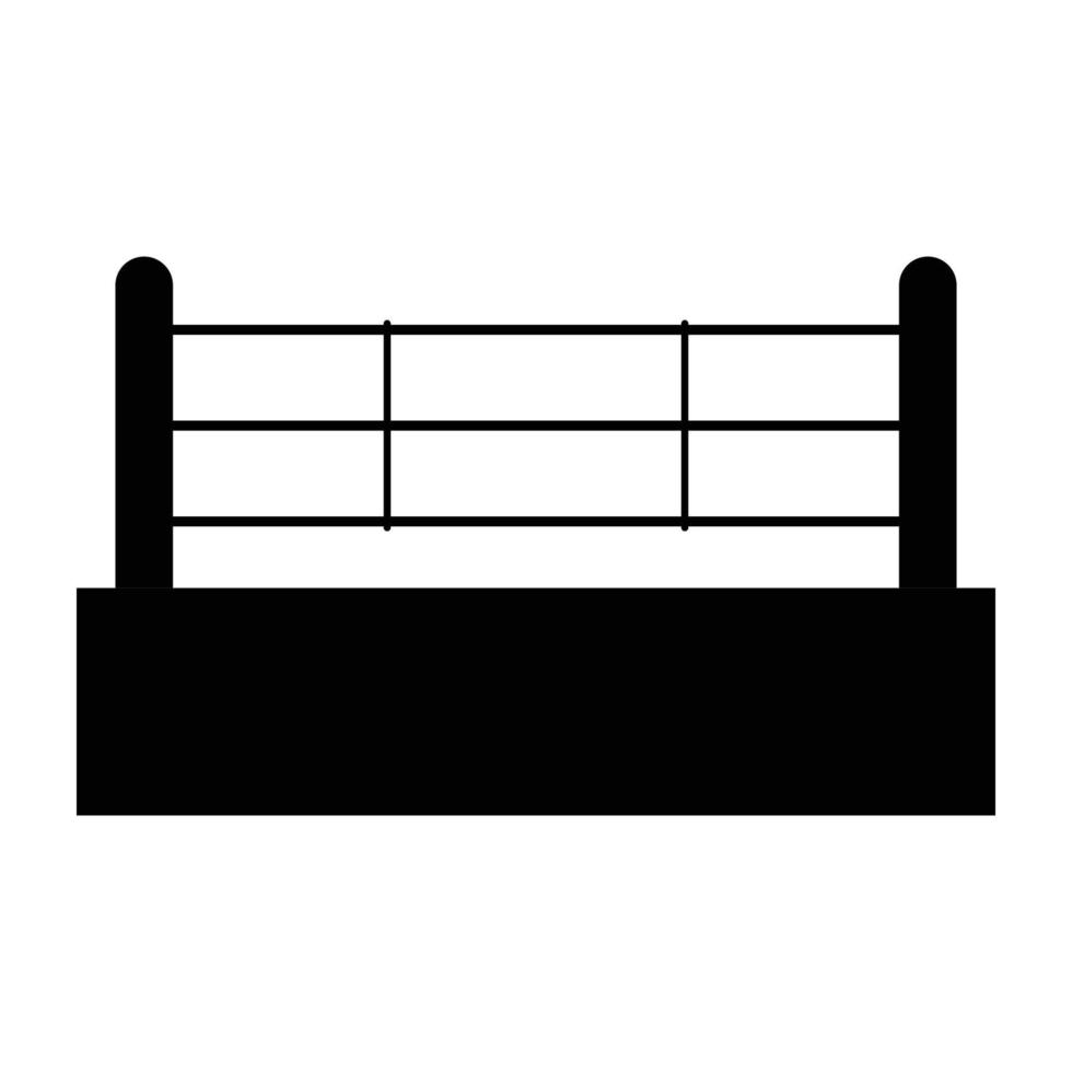 boxeo anillo icono vector