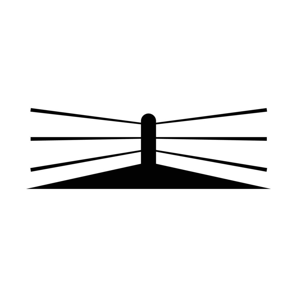 boxeo anillo icono vector