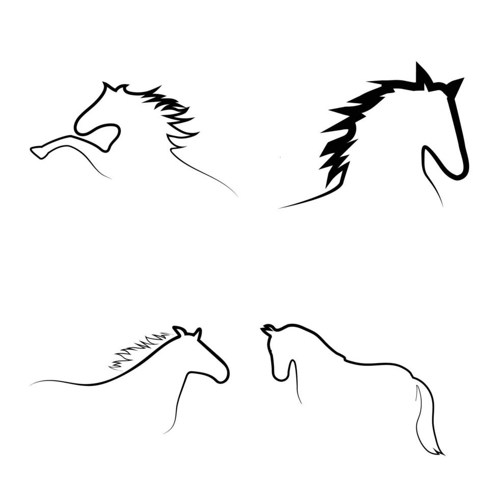 caballo icono vector