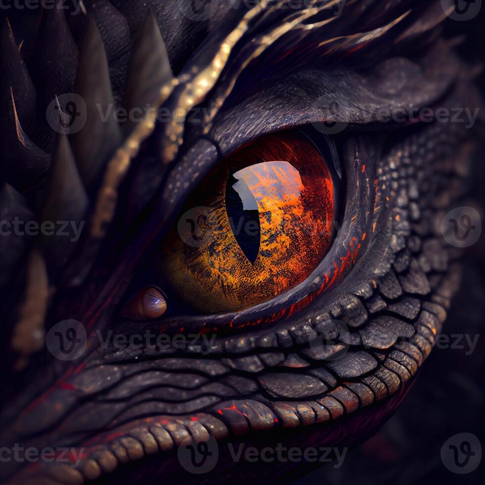 Dragon eye close up Created with photo