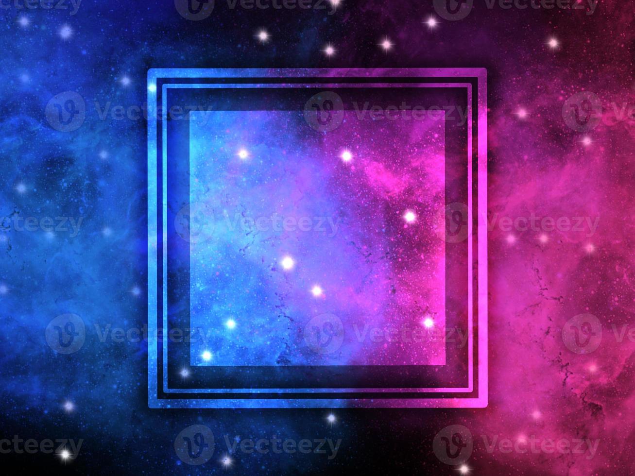 Nebula Background with Frame Illustration photo