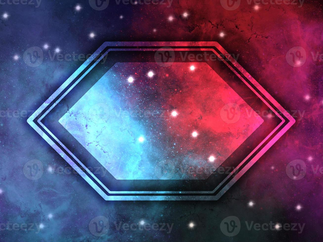 Nebula Background with Frame Illustration photo