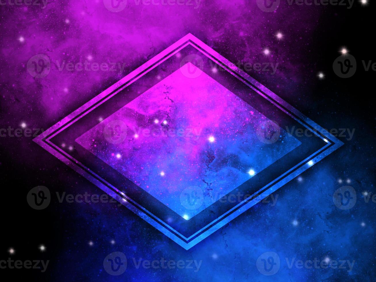 Nebula Background with Frame Illustration photo