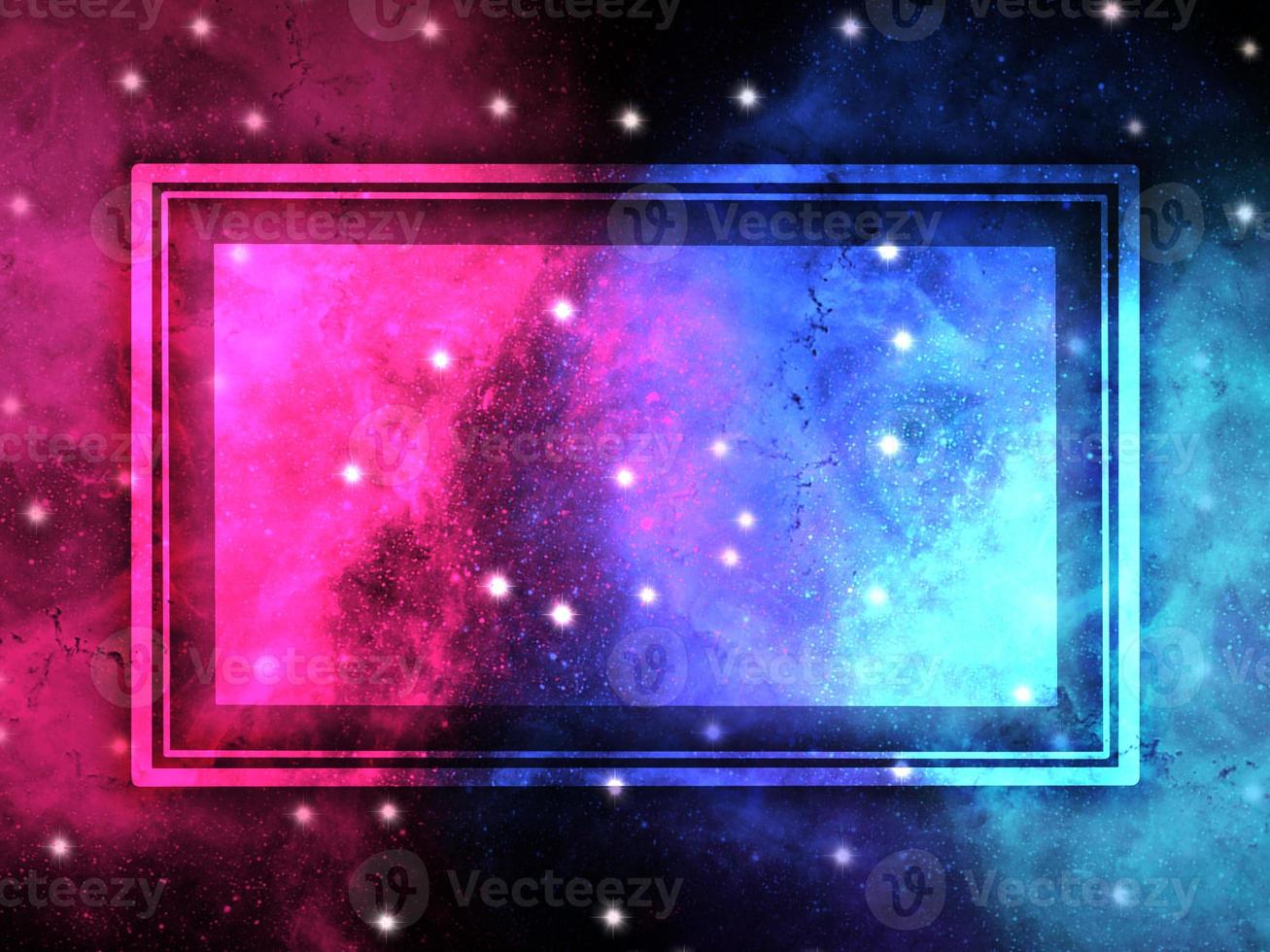Nebula Background with Frame Illustration photo