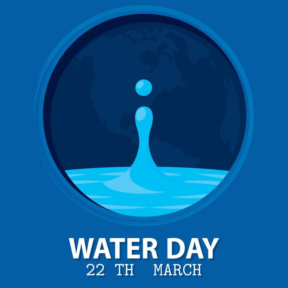 World water day poster background Vector illustration